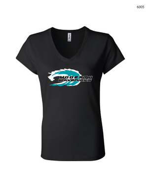 Modesto Mavericks Custom Black Women’s Jersey Short Sleeve V-Neck Tee RYTE Sport