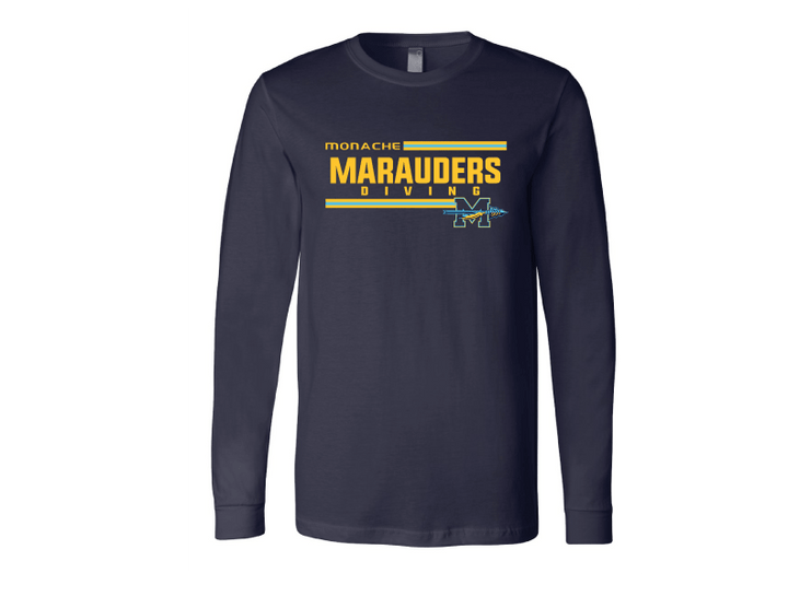 Monache High School Dive 2020 Custom Navy Unisex Jersey Long Sleeve Tee RYTE Sport