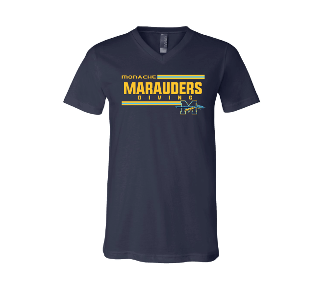 Monache High School Dive 2020 Unisex Jersey Short Sleeve V-Neck Tee RYTE Sport