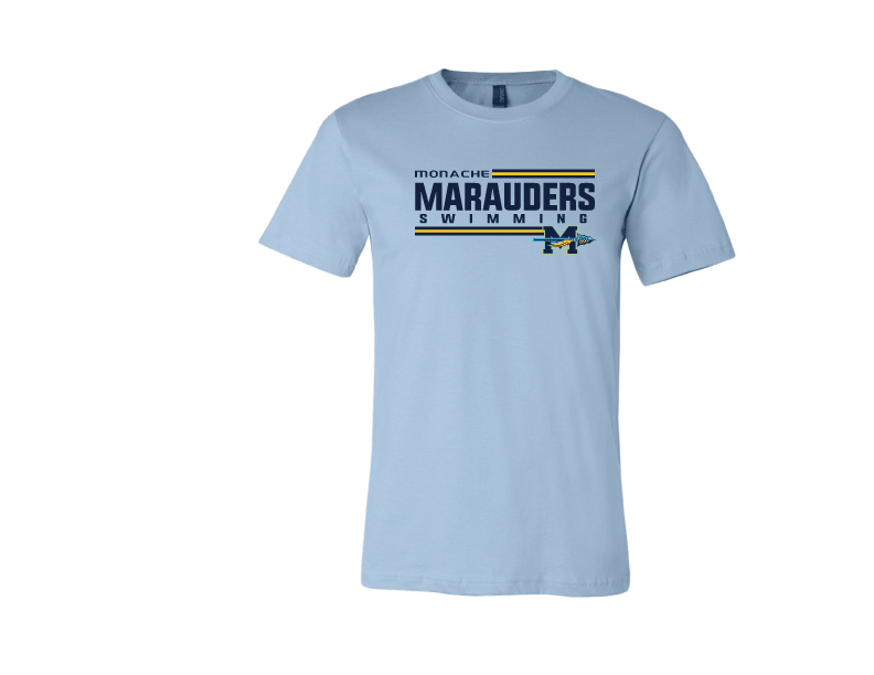 Monache High School Swim 2020 Custom Light Blue Cotton Unisex T-Shirt RYTE Sport