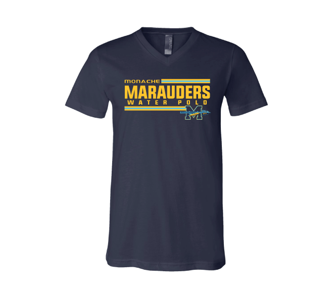 Monache High School Water Polo 2020 Unisex Jersey Short Sleeve V-Neck Tee RYTE Sport