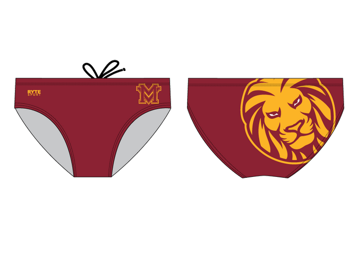 Monte Vista High School Water Polo 2019 Custom Men's Water Polo Brief RYTE Sport