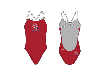 NCEC Red Open Back Thin Strap Swimsuit T6