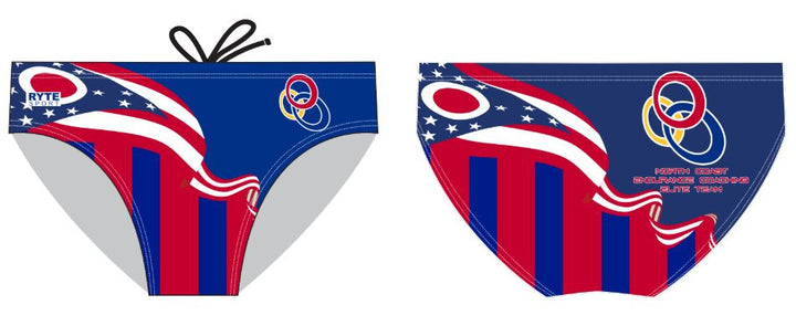 North Coast Endurance Coaching Elite Team Flag Design Custom Men's Swim Brief RYTE Sport