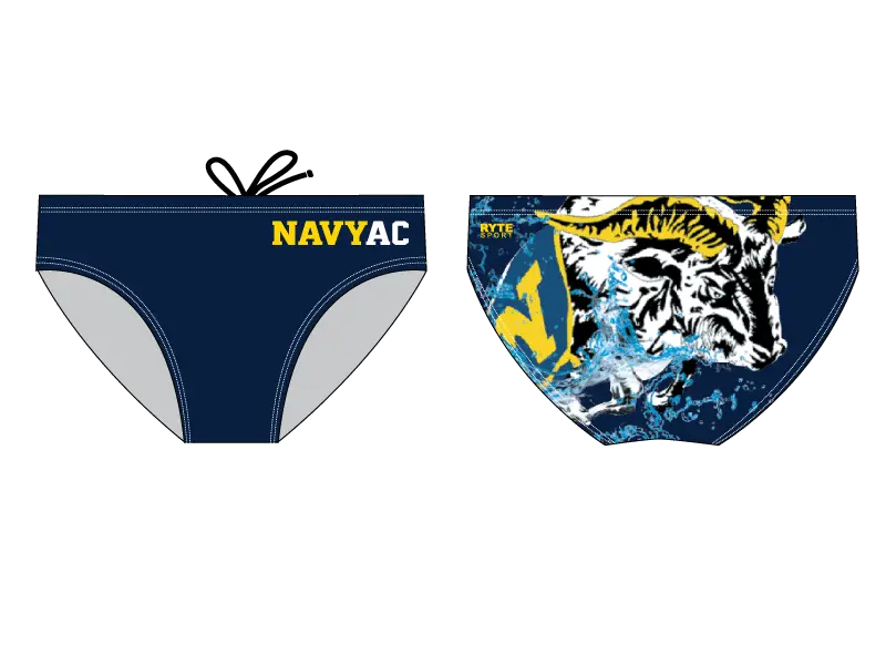 CUSTOM Navy Aquatics Club Mens Water Polo Suit RYTE Sport
