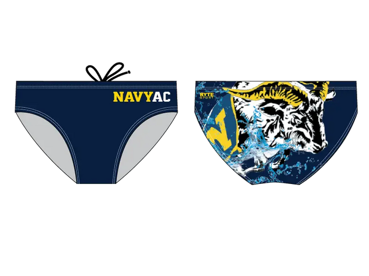 CUSTOM Navy Aquatics Club Mens Water Polo Suit RYTE Sport