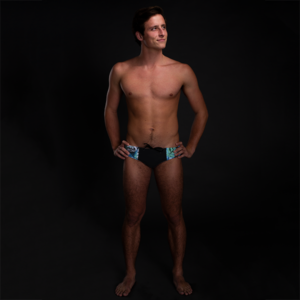 Neon Jungle Black Men's Swim & Water Polo Brief RYTE Sport