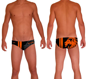 Netherlands Mens Water Polo Suit  Features:  Compression Fitting PBT/Polyester Blend Fabric with Four-way stretch technology Low Stretch Flat Drawcord Flatlock Stitch Construction prevents chafe