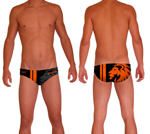 Netherlands Mens Water Polo Suit  Features:  Compression Fitting PBT/Polyester Blend Fabric with Four-way stretch technology Low Stretch Flat Drawcord Flatlock Stitch Construction prevents chafe