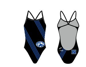 Norco High School Swim 2019 Custom Women’s Open Back Thin Strap Swimsuit T6 - BD