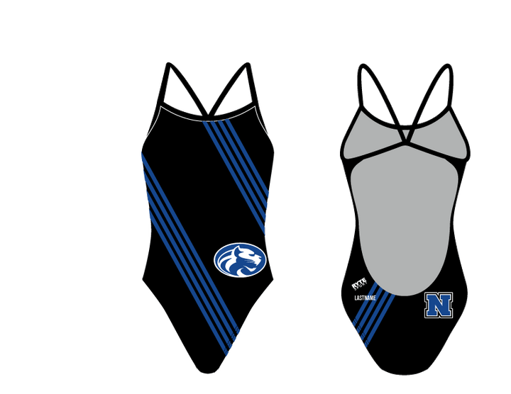 Norco High School Swim 2019 Custom Women’s Open Back Thin Strap Swimsuit T6 - BD