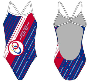 North Coast Endurance Coaching Elite Team Stars Open Back Thin Strap Swimsuit T6