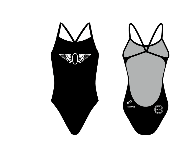 Olympic Club Triathlon Team Women’s Open Back Thin Strap Swimsuit 2019 T6