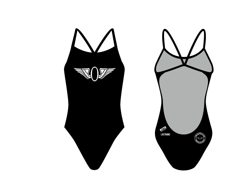 Olympic Club Triathlon Team Women’s Open Back Thin Strap Swimsuit 2019 T6