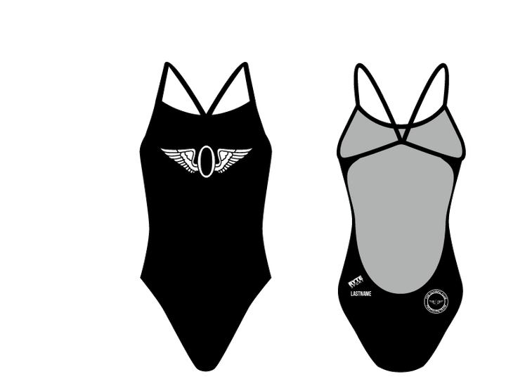 Olympic Club Triathlon Team Women’s Open Back Thin Strap Swimsuit 2019 T6