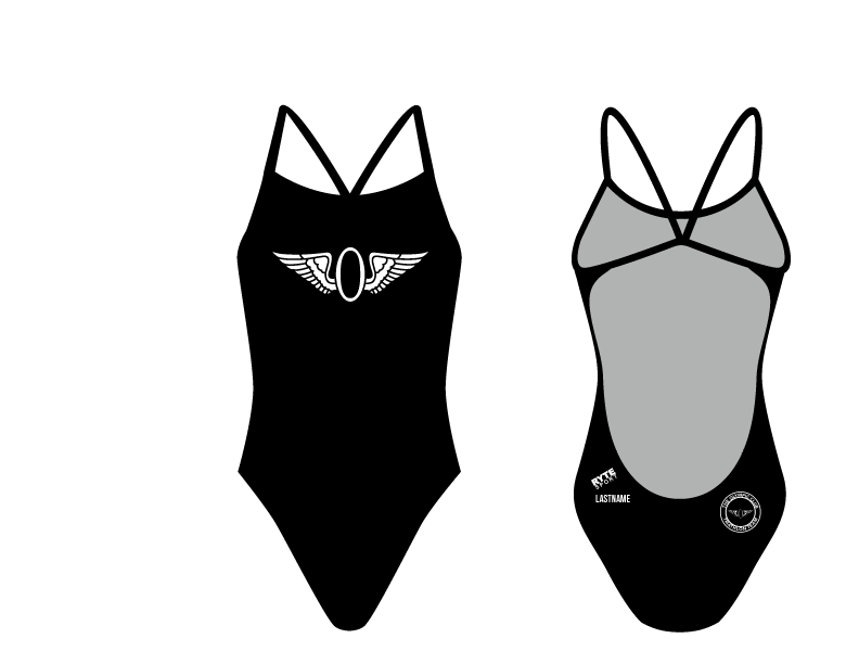 Olympic Club Triathlon Team Women’s Open Back Thin Strap Swimsuit 2019