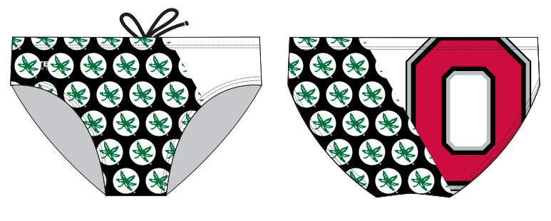 CUSTOM Ohio State University 2021 Men's Water Polo Briefs - Personalized RYTE Sport