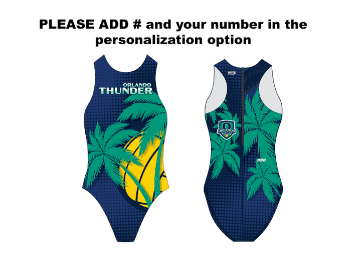 Orlando Thunder Custom Women's Water Polo Suit T6