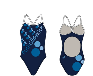 Push Glide Kick Custom Women’s Active Back Thin Strap Swimsuit RYTE Sport