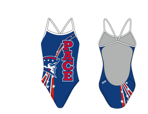 Pace High School Swim 2020 Custom Women’s Open Back Thin Strap Swimsuit RYTE Sport