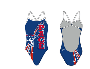 Pace High School Swim 2020 Custom Women’s Open Back Thin Strap Swimsuit