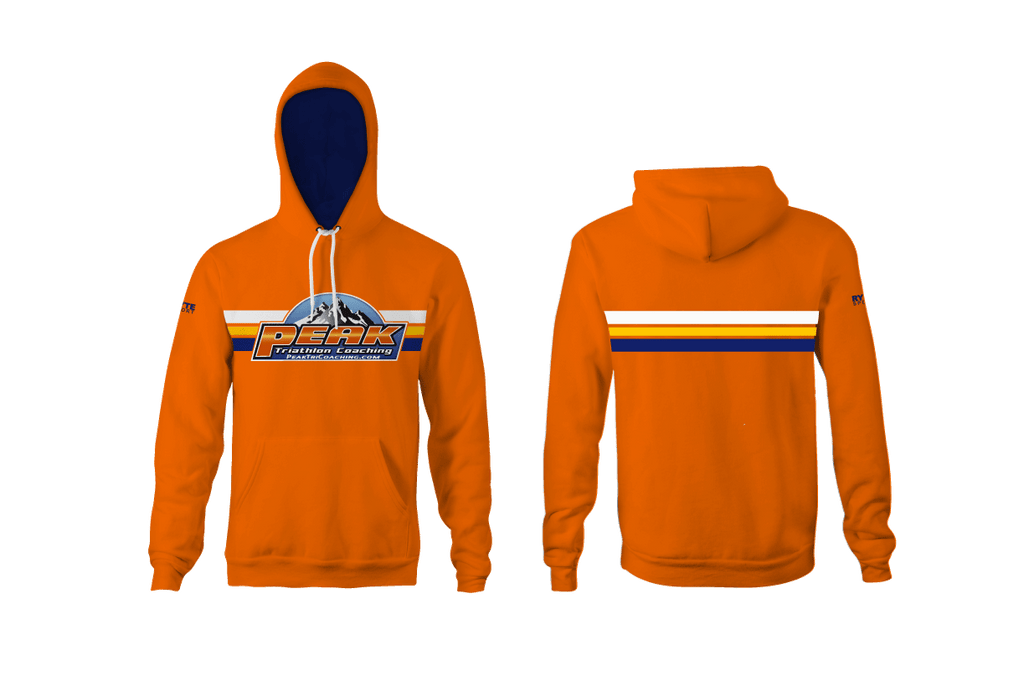 Peak Triathlon Coaching Custom Orange Unisex YOUTH Hooded Sweatshirt