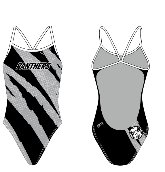 Perris High School Swim 2020 Custom Women’s Open Back Thin Strap Swimsuit RYTE Sport