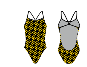 Waverly Piranhas Swim Custom Women’s Open Back Thin Strap Swimsuit Ryte