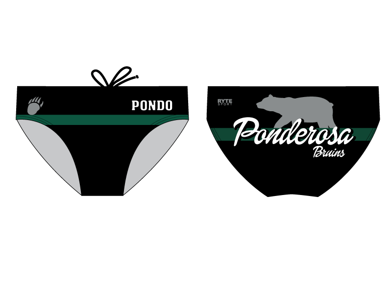 Ponderosa High School Water Polo Custom Men's Swim & Water Polo Brief RYTE Sport