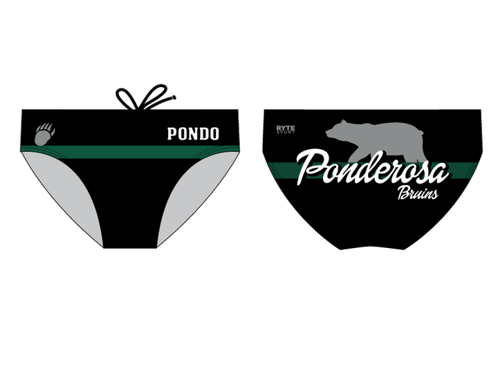 Ponderosa High School Water Polo Custom Men's Swim & Water Polo Brief RYTE Sport