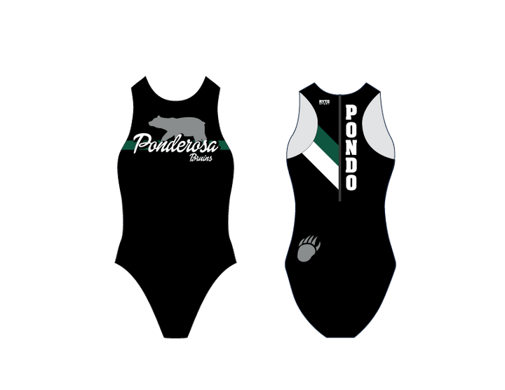 Ponderosa High School Water Polo Custom Women's Water Polo Suit T6