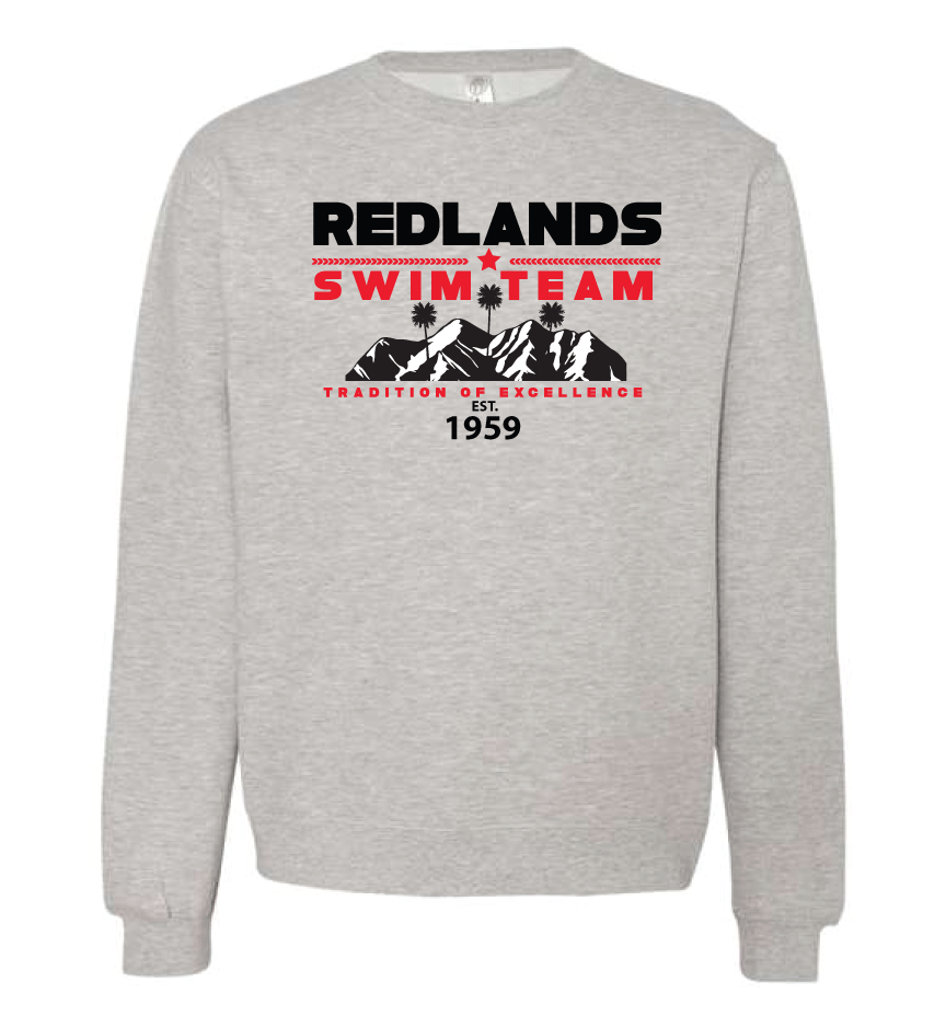 RST Redlands Swim Crewneck - Grey Heather San Mar