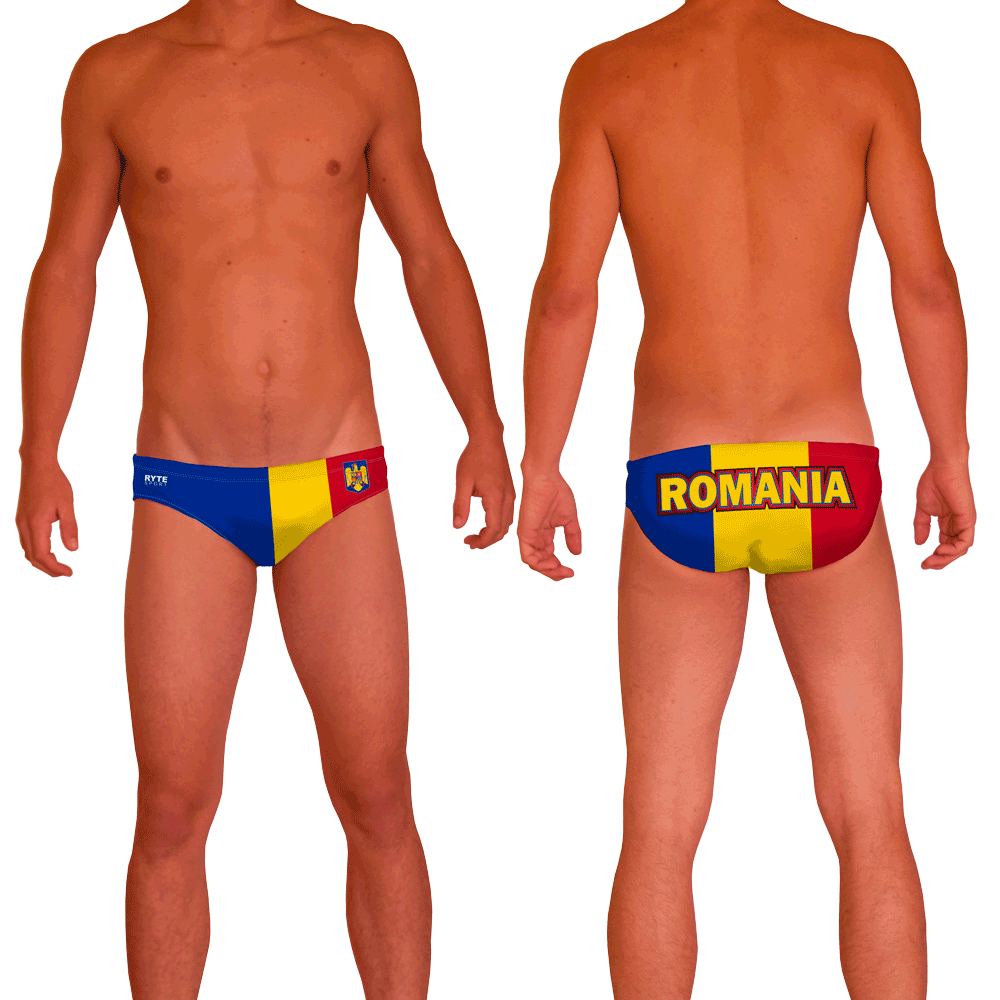 Romania Men's Swim & Water Polo Brief RYTE Sport