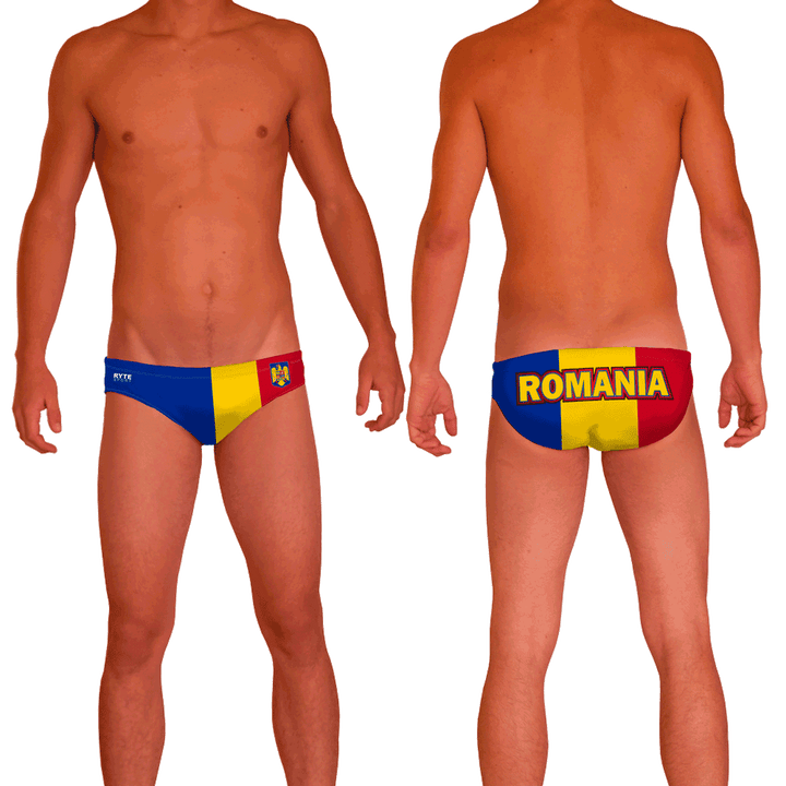 Romania Men's Swim & Water Polo Brief RYTE Sport