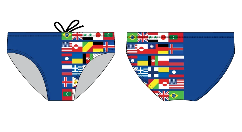 International Royal Blue Custom Men's Swim & Water Polo Brief RYTE Sport