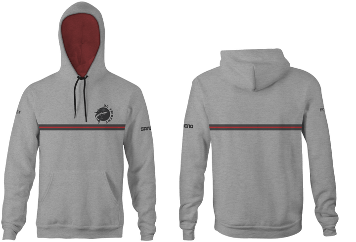 DC Trident Heather Light Charcoal Unisex Hooded Sweatshirt T6