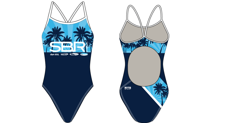 SBR Sport Custom Women's Active Back Thin Strap Swimsuit T6