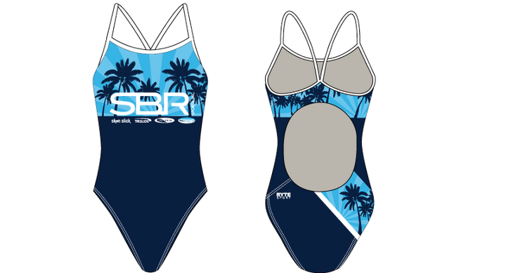 SBR Sport Custom Women's Active Back Thin Strap Swimsuit T6