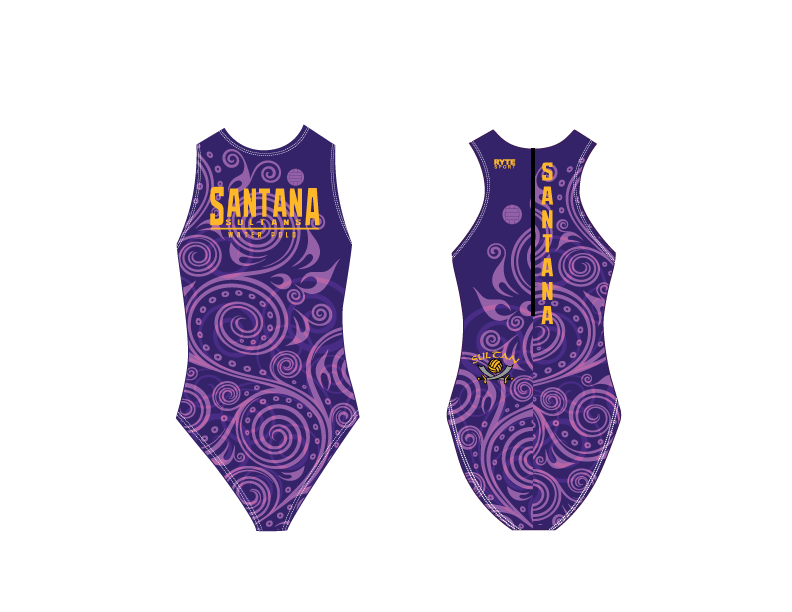 Santana High School Custom Women's Water Polo Suit T6