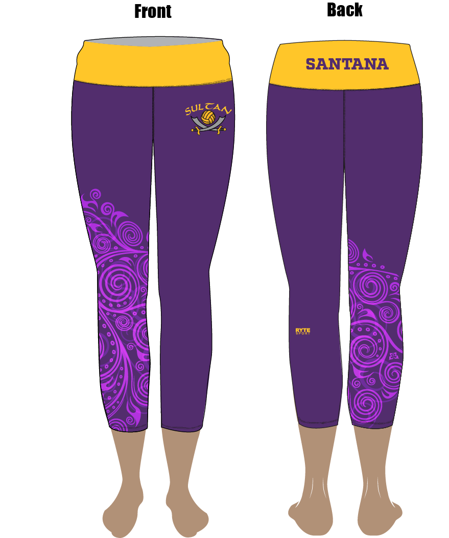 Santana High School Custom Cropped Eco-Fabric Leggings - RYTE Sport
