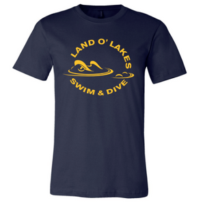 Land O' Lakes High School Swim 2020 Custom Navy Unisex Jersey Short Sleeve Tee RYTE Sport