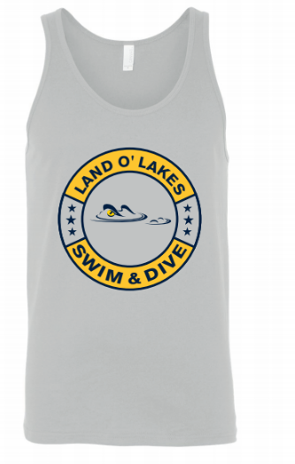 Land O' Lakes High School Swim 2020 Custom White Unisex Jersey Tank RYTE Sport