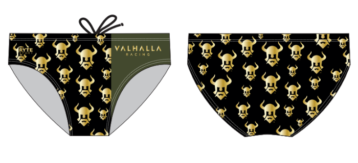 Valhalla Racing Custom Men's Swim Brief Step & Repeat RYTE Sport