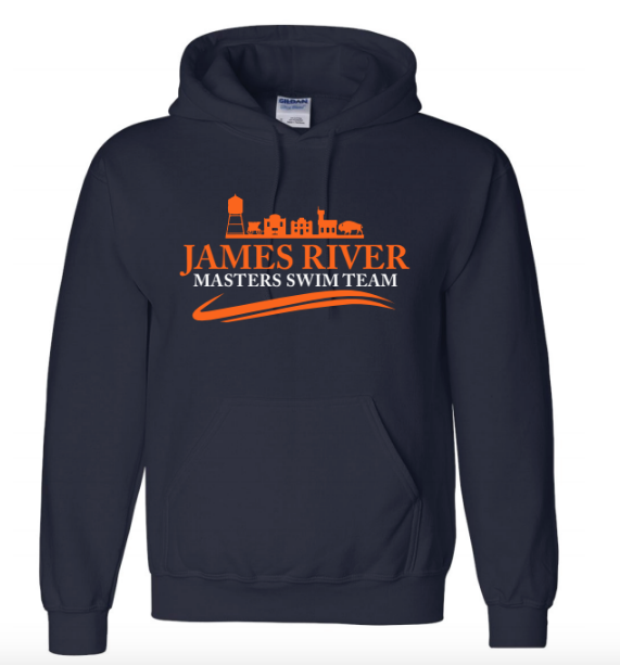 James River Masters Custom Navy Ultimate Cotton Pullover Hooded Sweatshirt