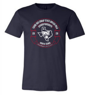Texas Age Group State Water Polo Championship Custom Navy Unisex Jersey Short Sleeve Tee RYTE Sport