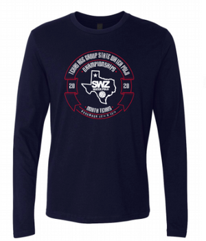 Texas Age Group State Water Polo Championship Custom Navy Long Sleeve Crew RYTE Sport