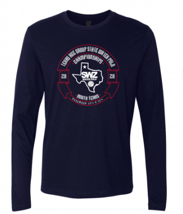 Texas Age Group State Water Polo Championship Custom Navy Long Sleeve Crew RYTE Sport