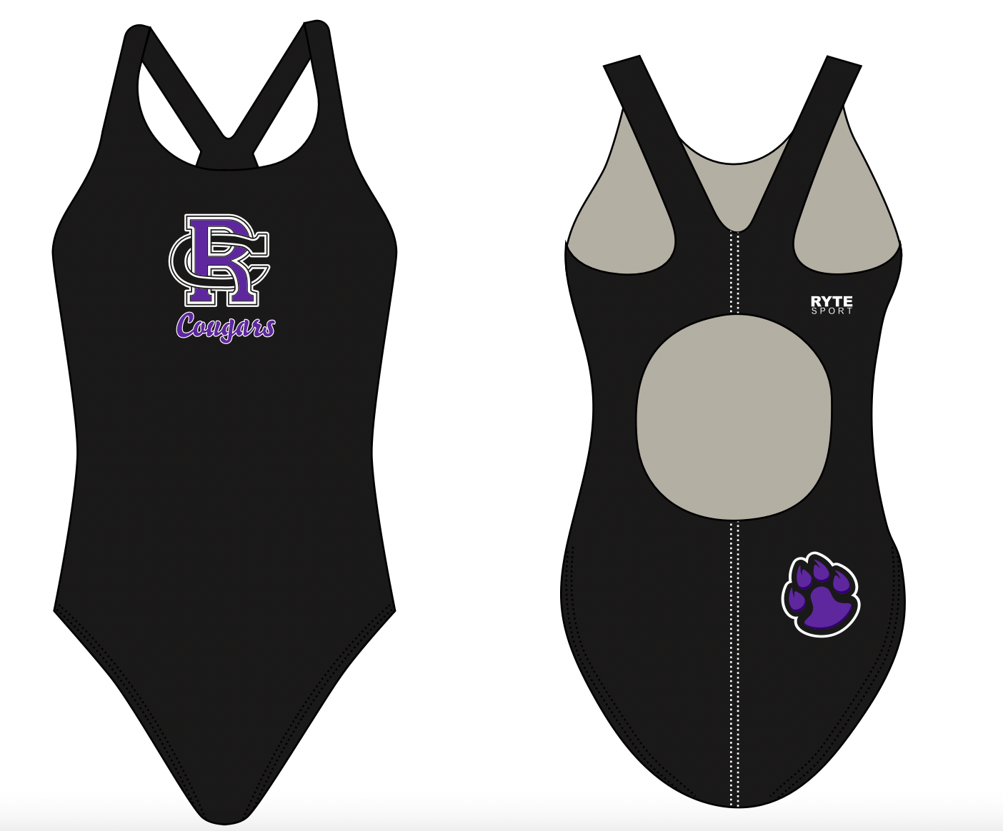 Rancho Cucamonga High School Swim 2021 Custom Thick Strap Women's Swim Suit - Personalized RYTE Sport