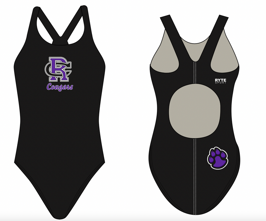 Rancho Cucamonga High School Swim 2021 Custom Thick Strap Women's Swim Suit - Personalized
