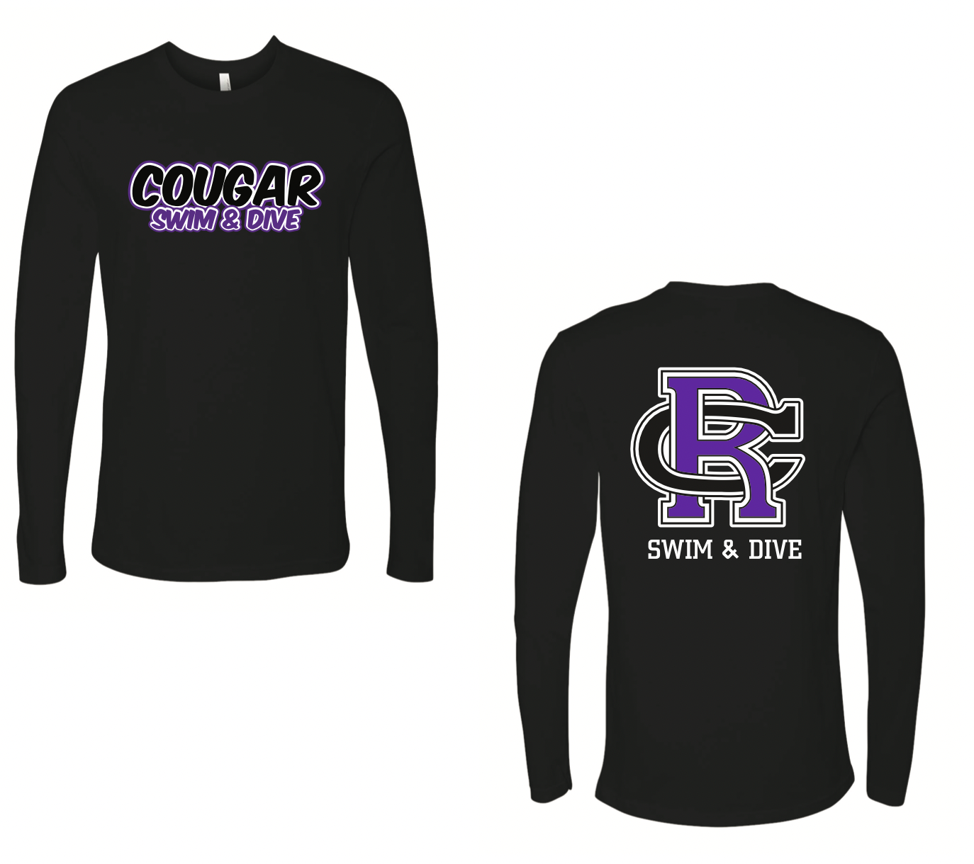 Rancho Cucamonga High School Swim 2021 Black Unisex Jersey Long Sleeve Tee RYTE Sport